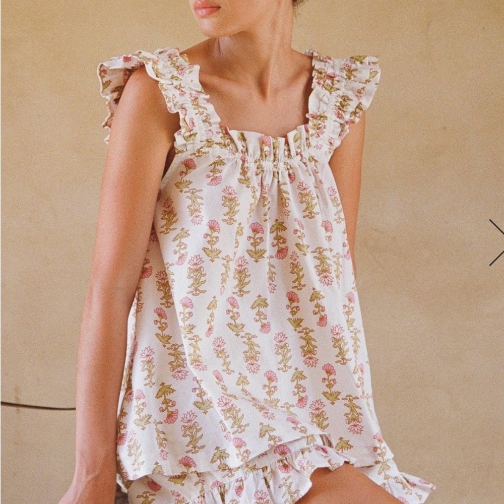 Piyama Nicolette Sleep Set - Shorts - Lotus Flower XS